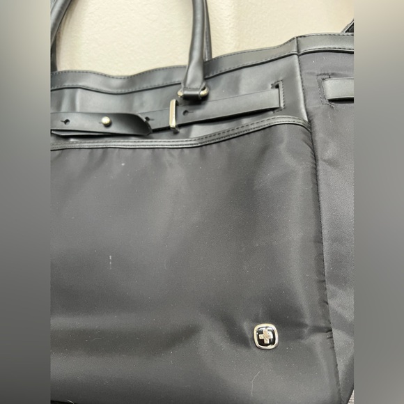 Swiss Gear Zoe Bag Black Laptop Tablet Large Travel Business Tote - Picture 5 of 16